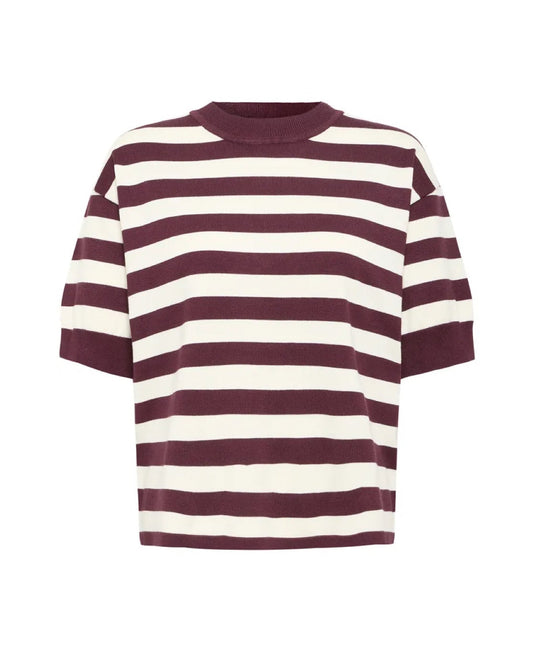 Morla T Shirt Burgundy/Cream