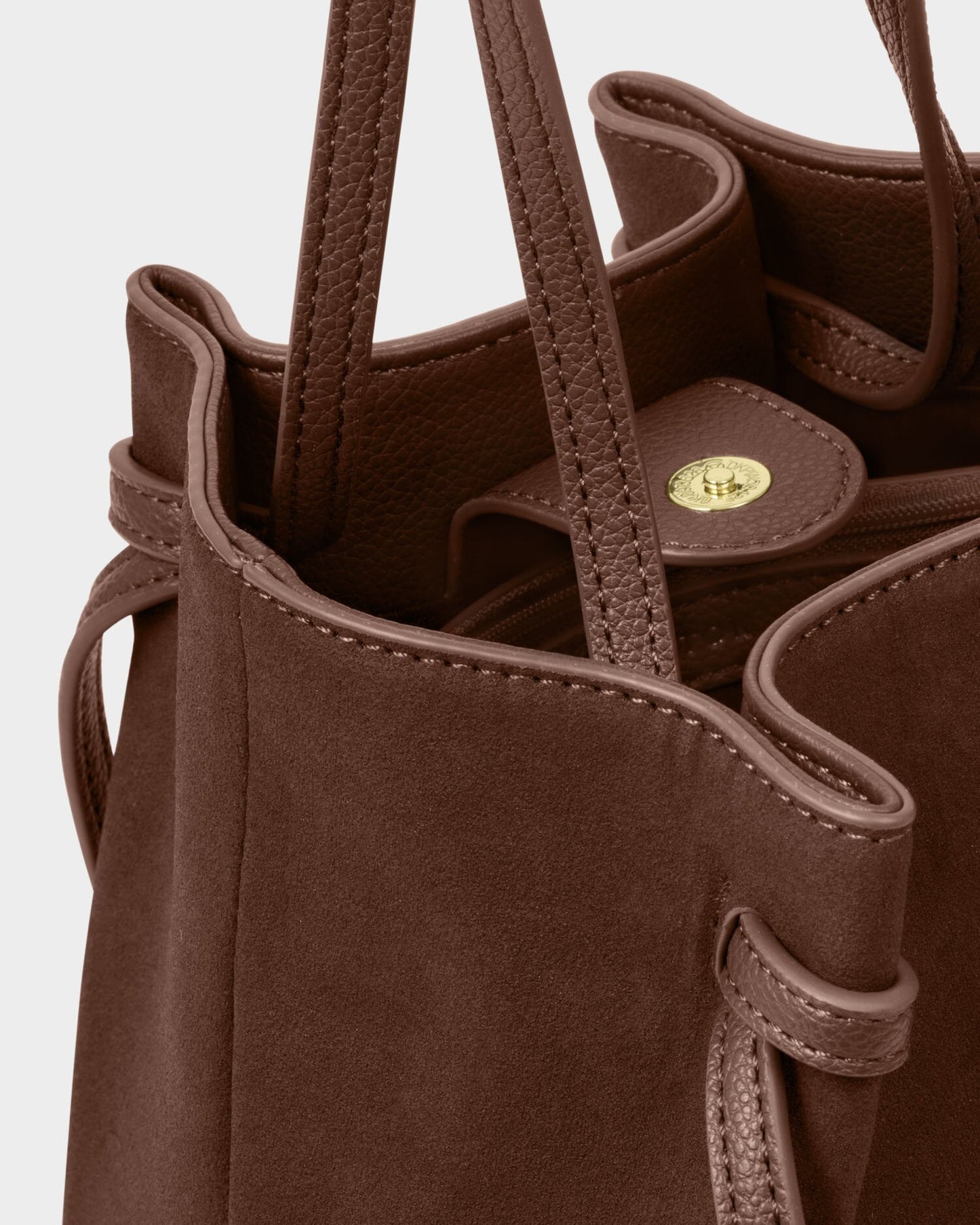 KLB4249 Celina Suedette Bucket Bag Chocolate