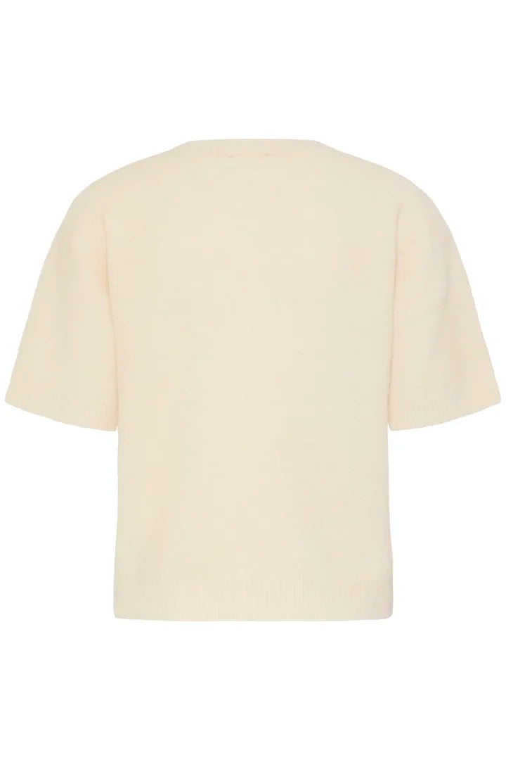 Omea Rhinestone SS Jumper Cream