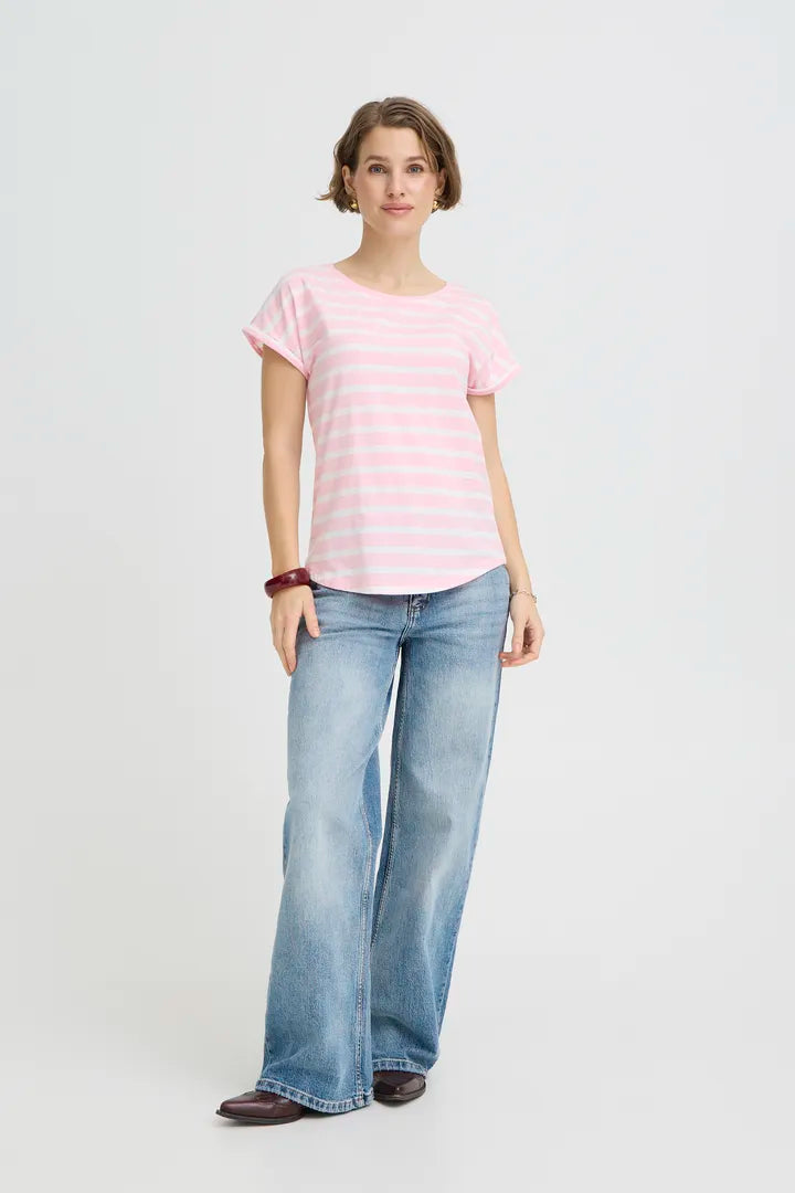 Pamila O Neck T shirt Light Pink