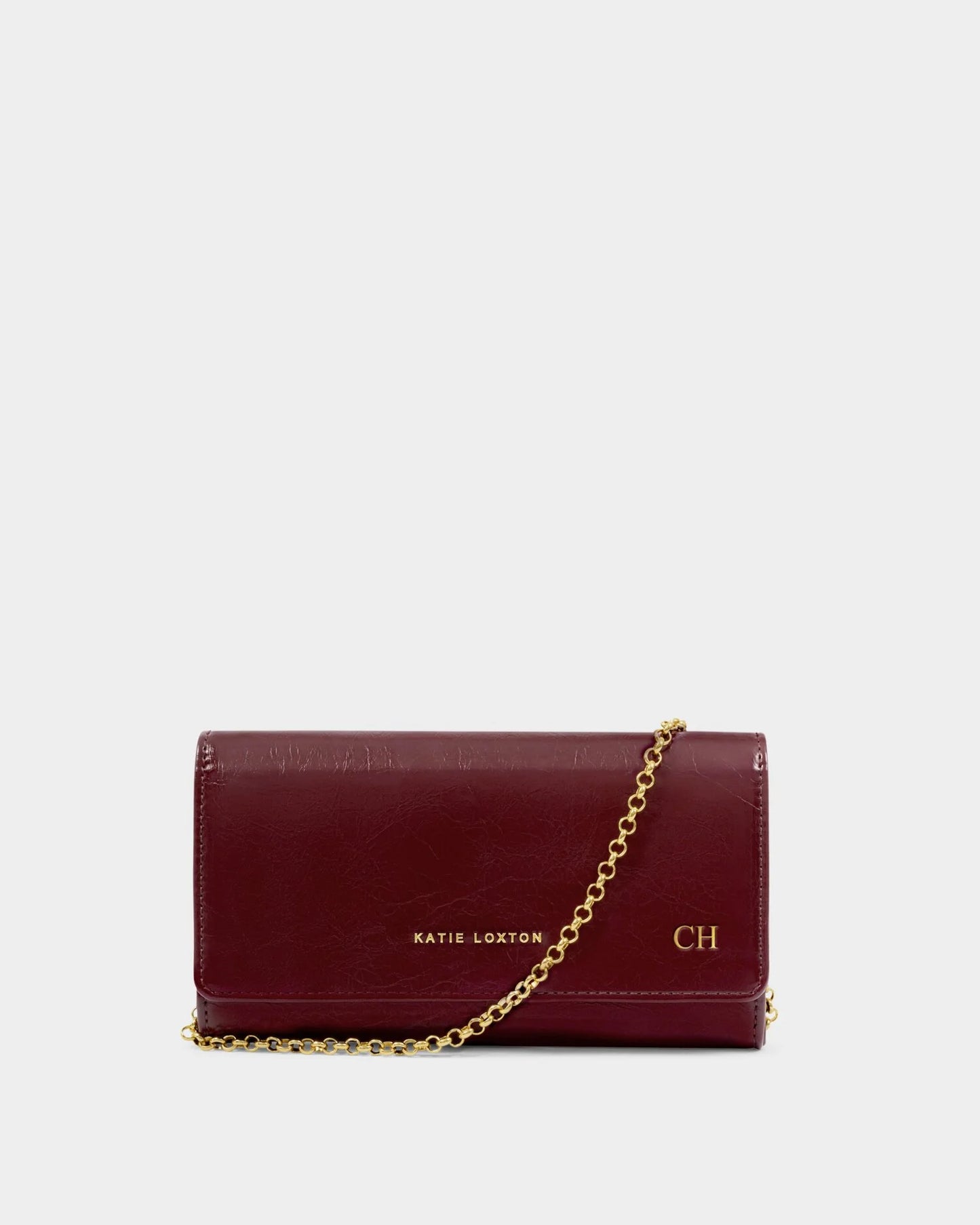 LKLB4194 Zea Patent Crackle Crossbody Purse Cherry