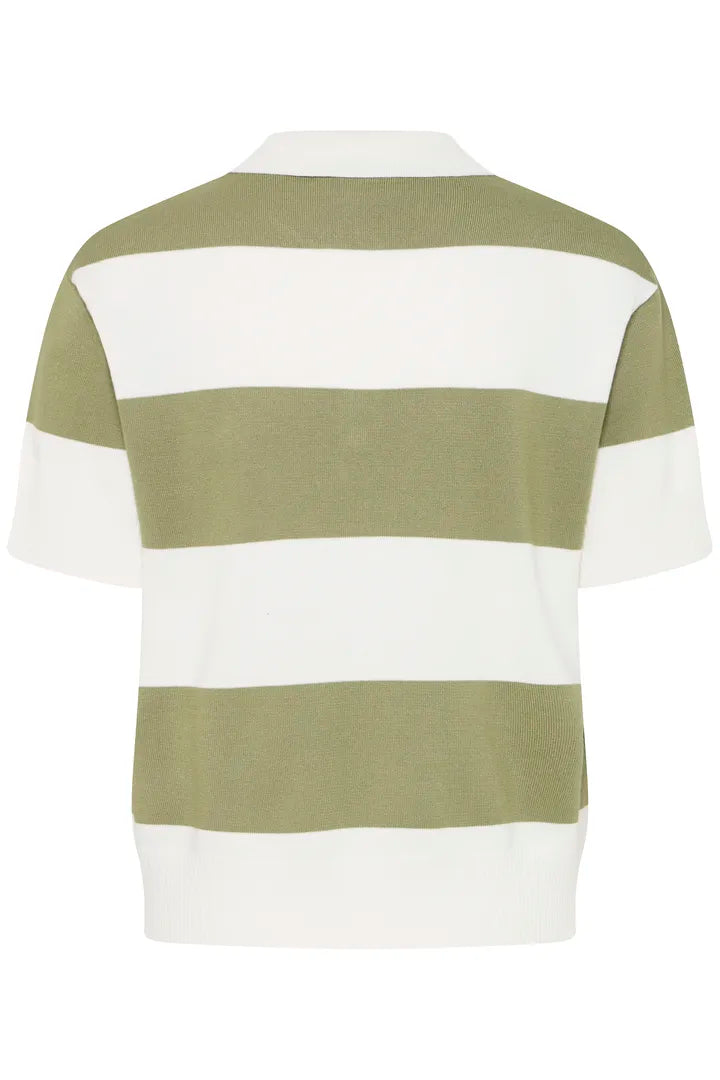 Luls Polo Top Green White