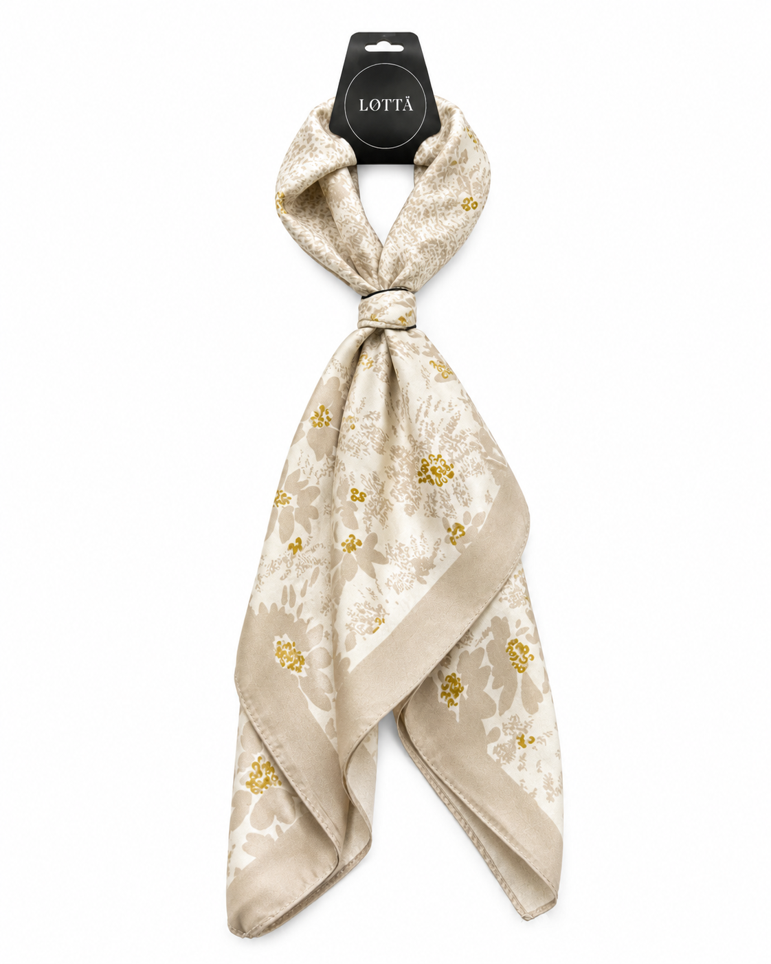 LOTTA Coffee Cream Floral Neck Scarf