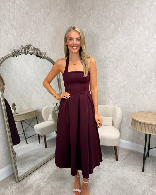 Briar Halterneck Pleated skirt Dress