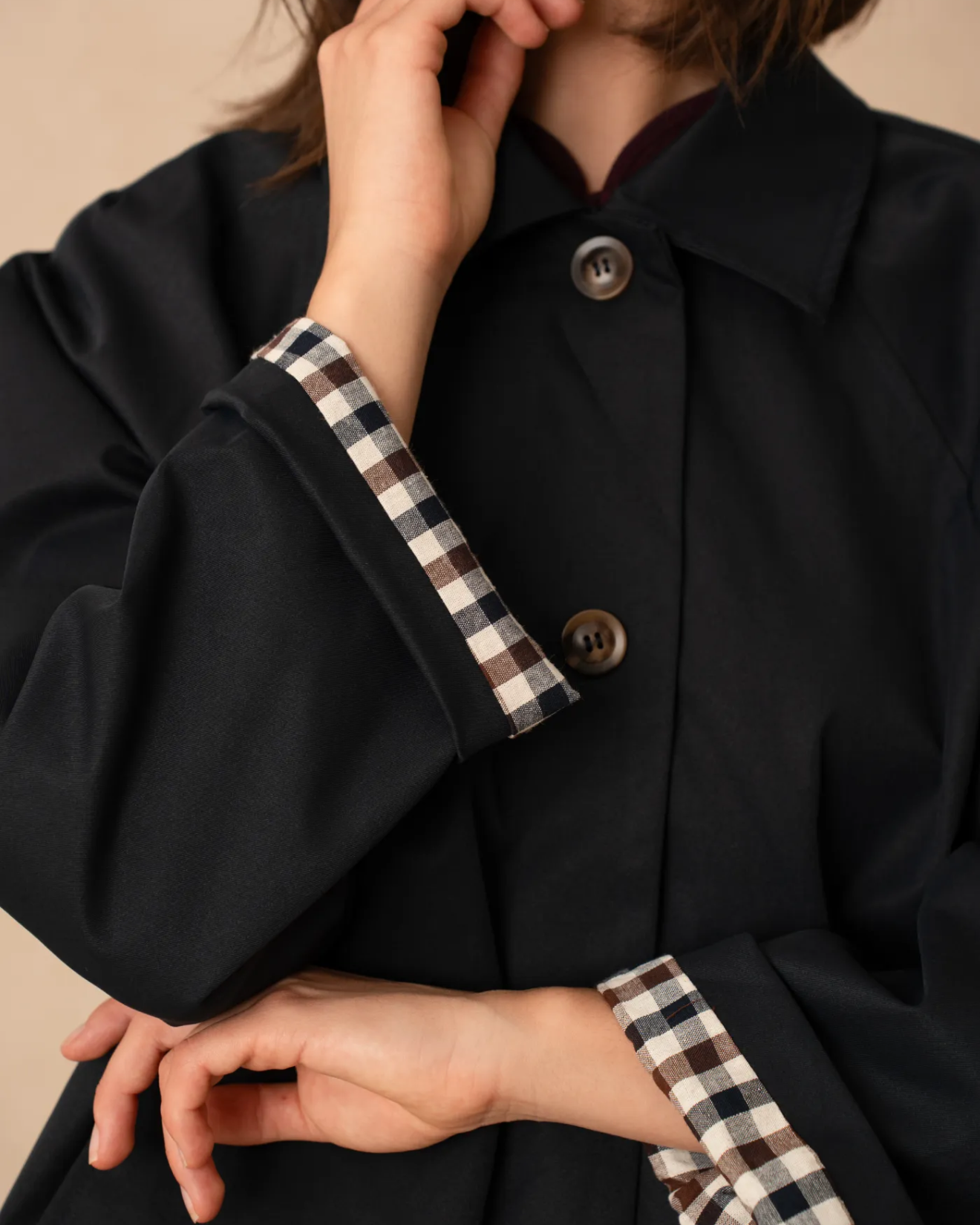 Short Trench Coat Navy