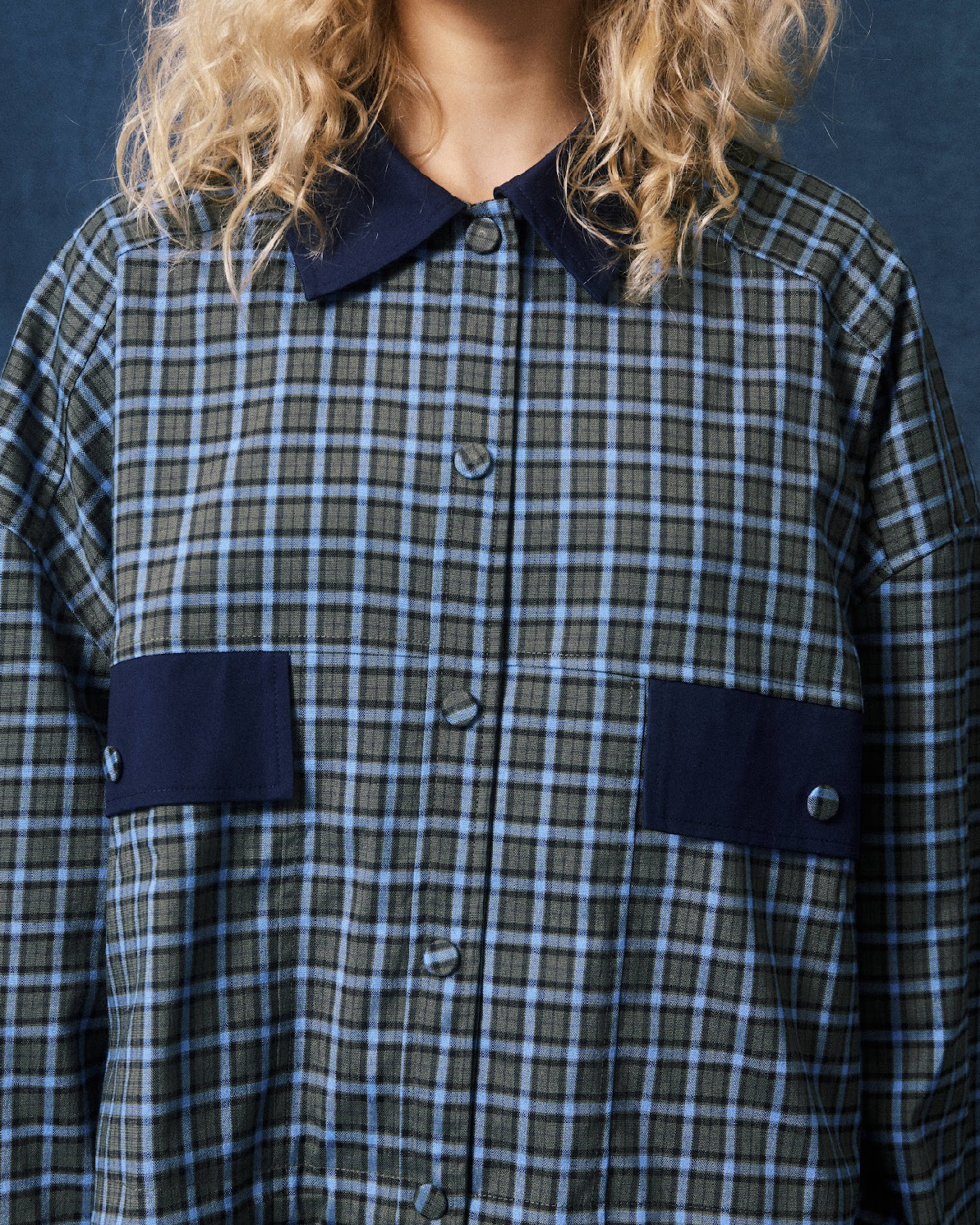 Gingham Navy Jacket