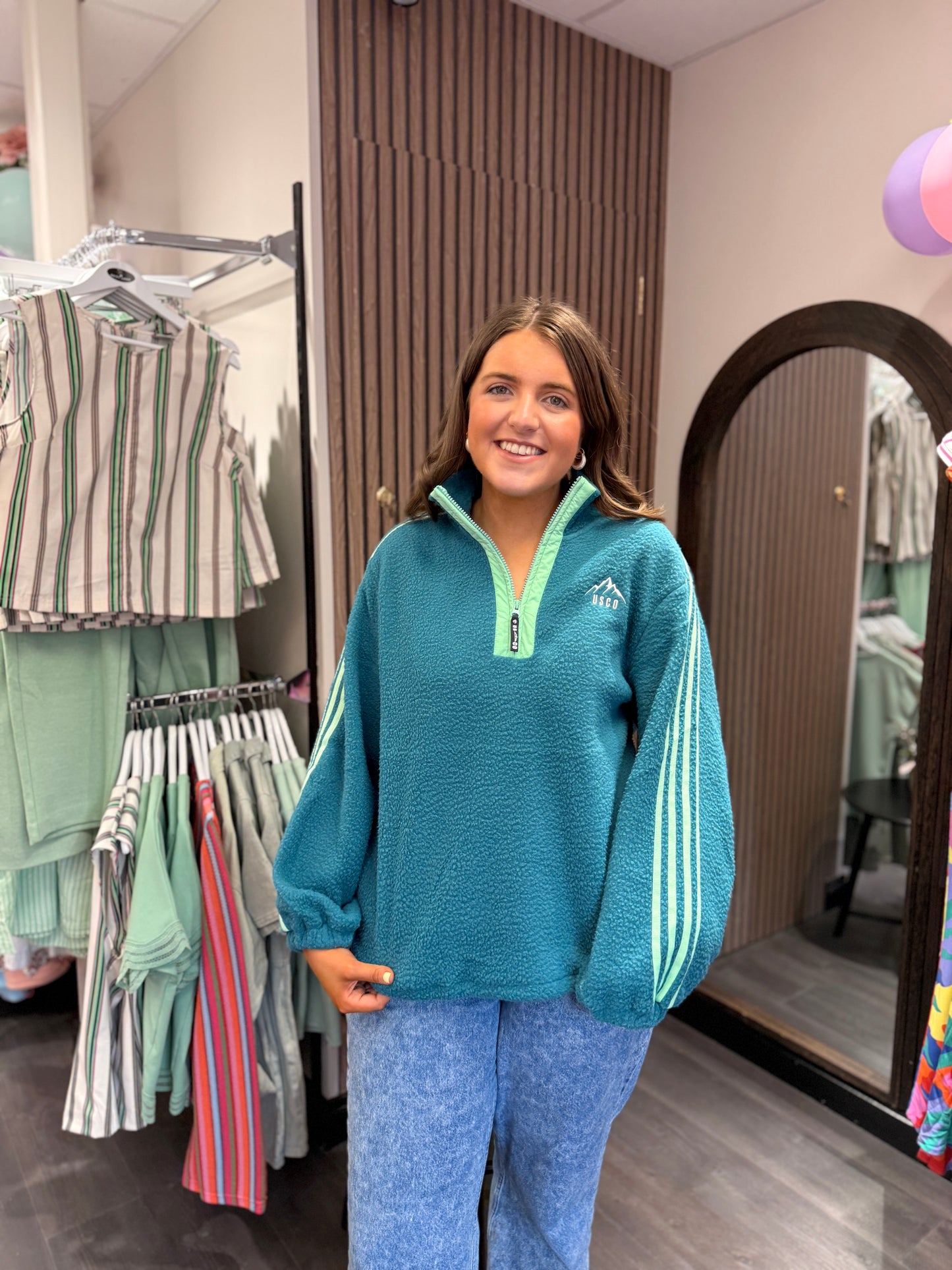 Green Stripe Fleece