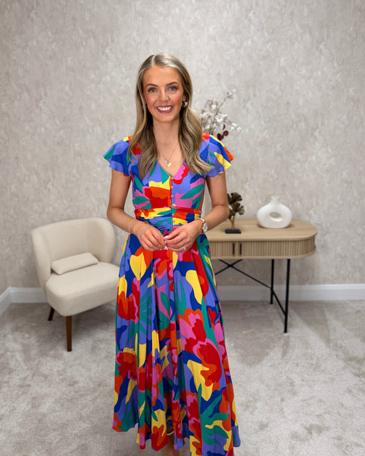 Stella Multi Colour Floral Maxi Dress