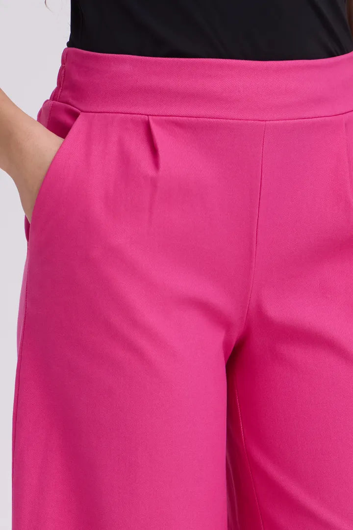 Kate Denim Cropped Trousers Pink