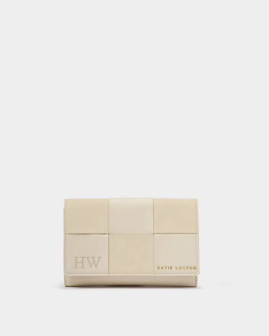 KLB4468 TAYA Woven purse off white