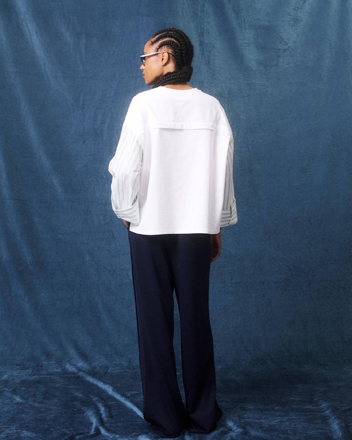 White Top Stripe Sleeves