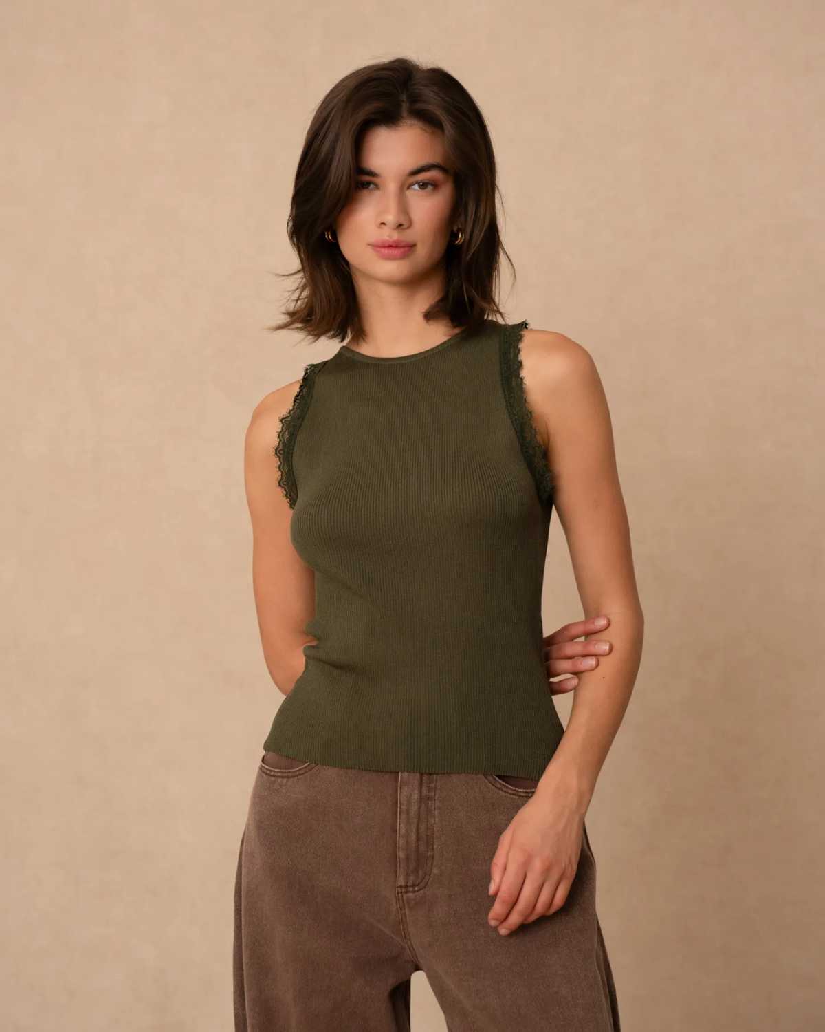 Green Lace Vest