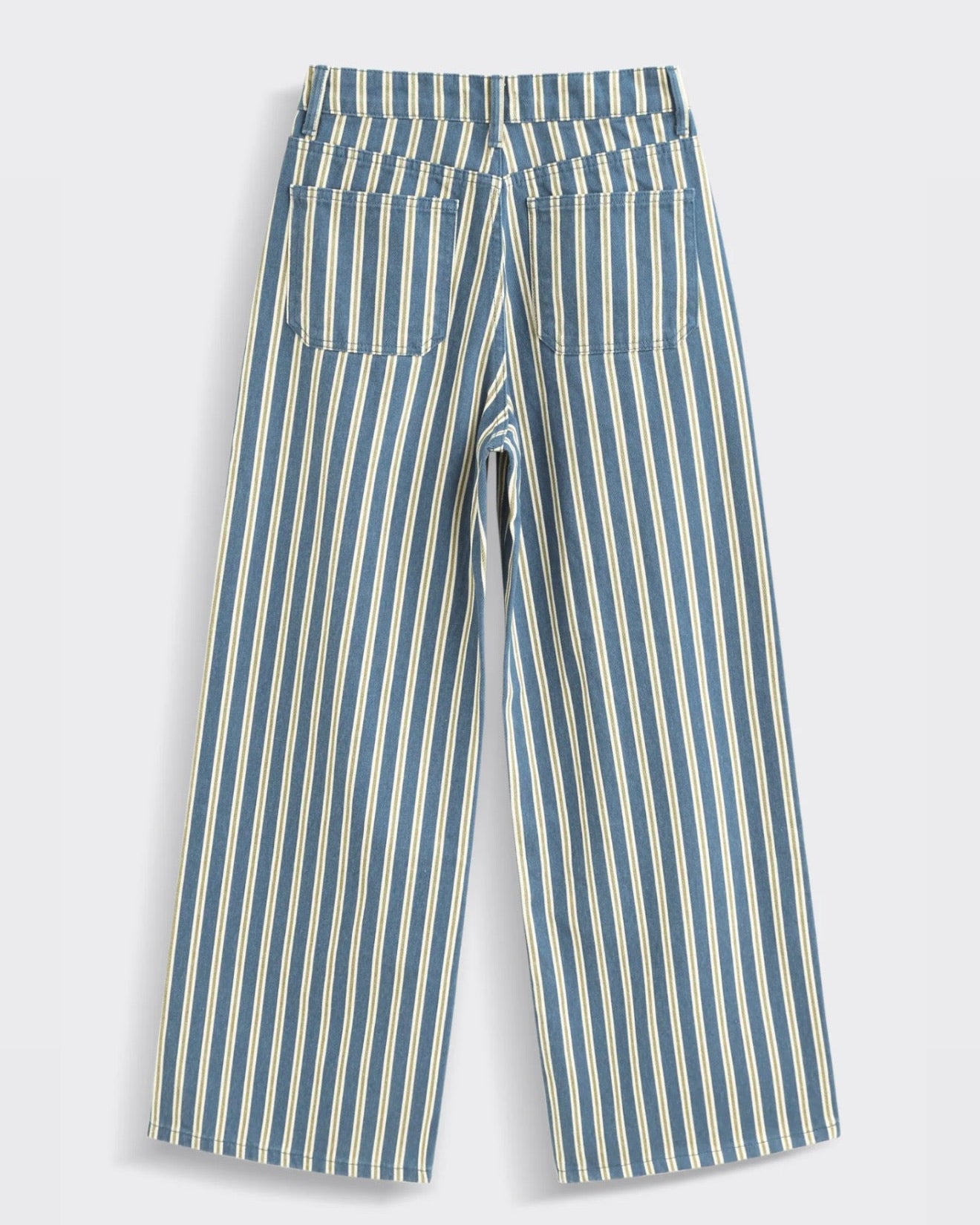 Sienna Pinstripe Wide Leg Jeans Blue/Sage