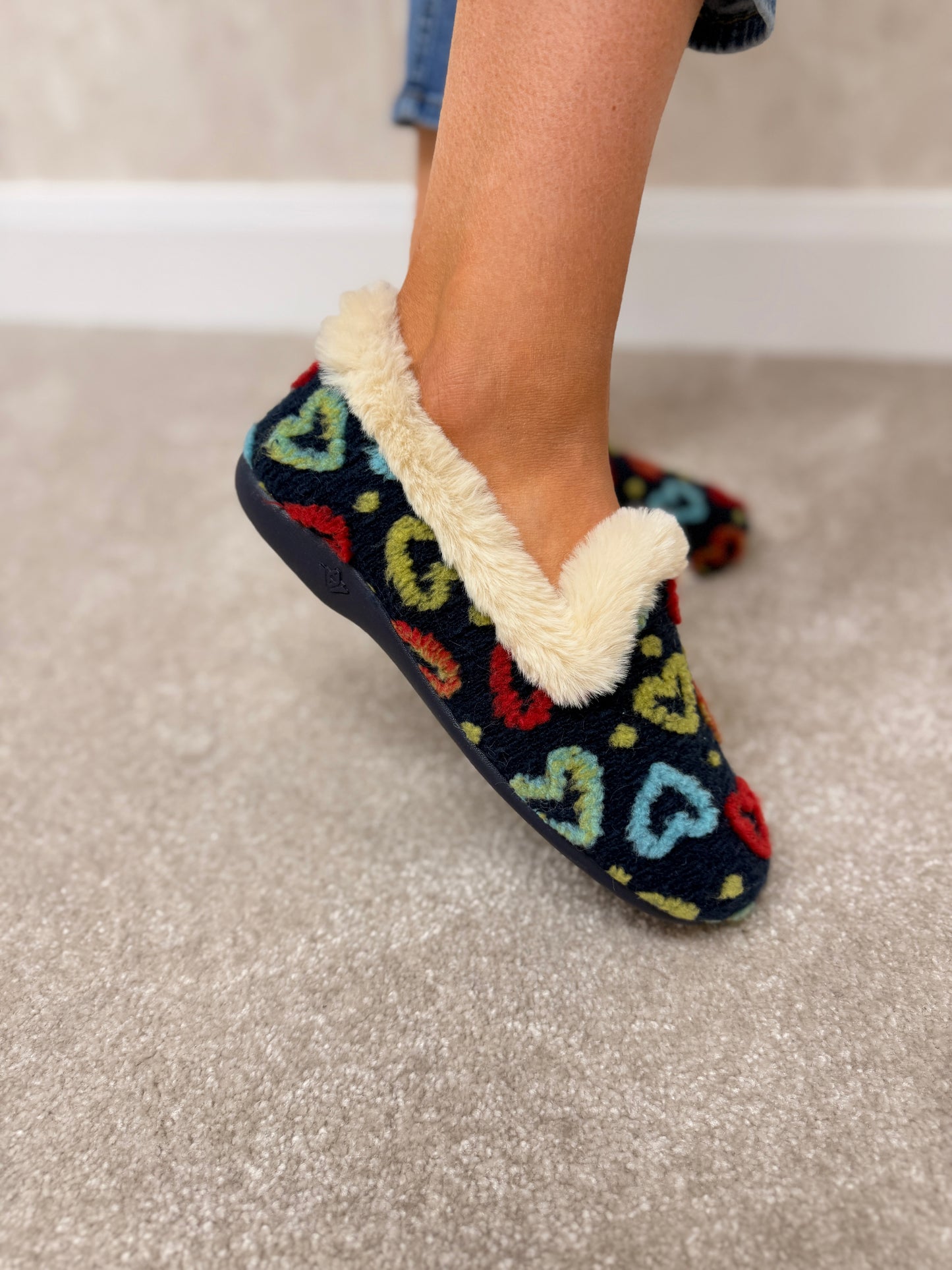 Truffle Navy Slippers