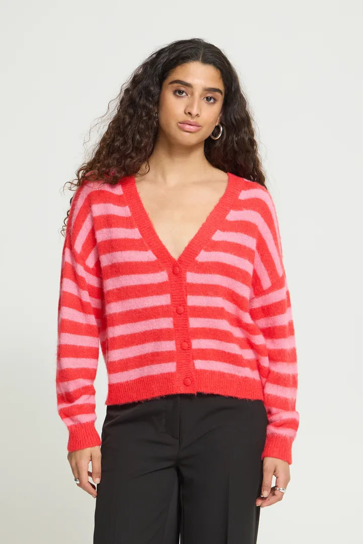 Blush cardigan pink/red