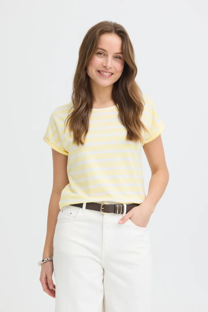Pamila O Neck T shirt Lemon