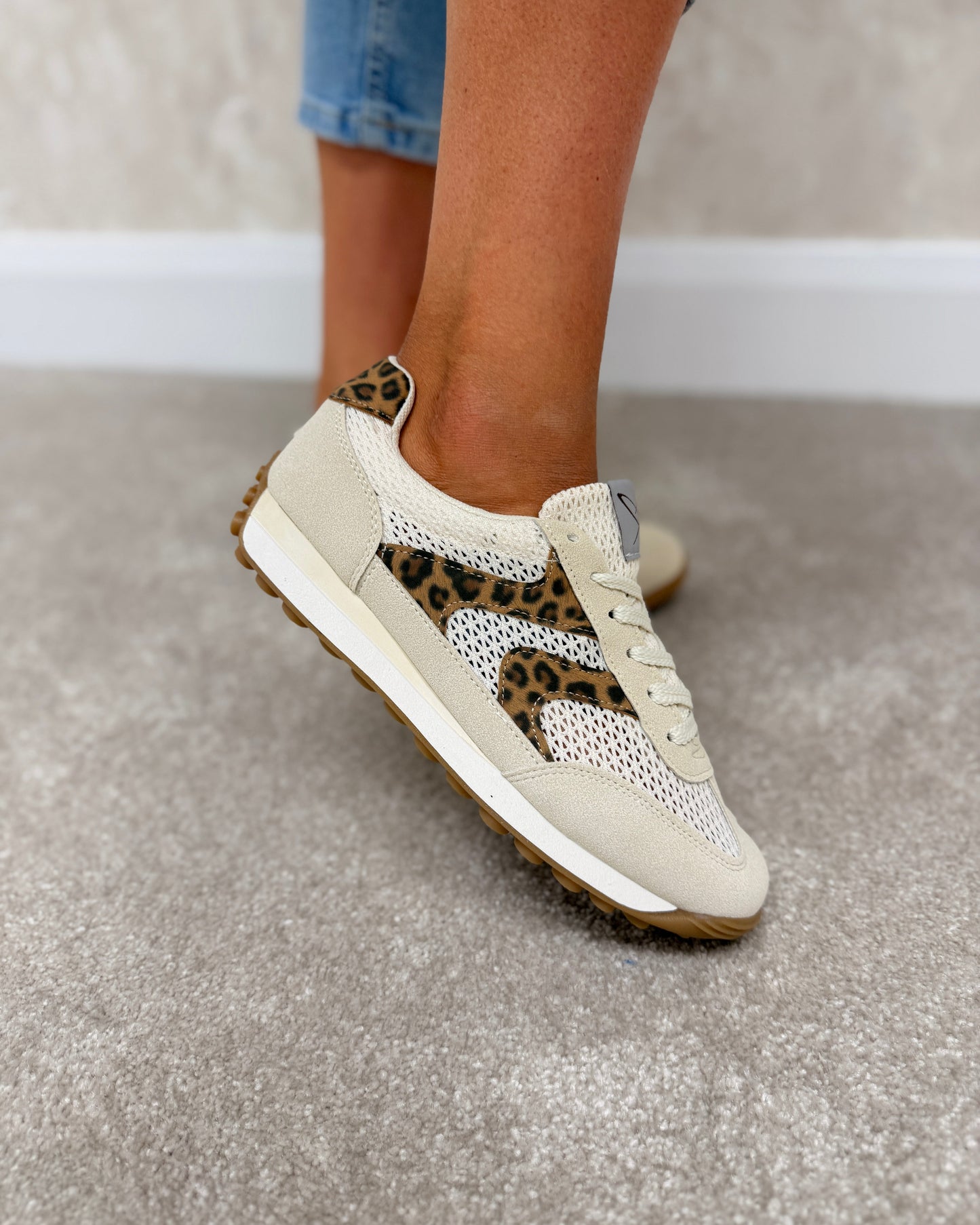 Lunar Ocelot Yaz Leopard Cream Trainer