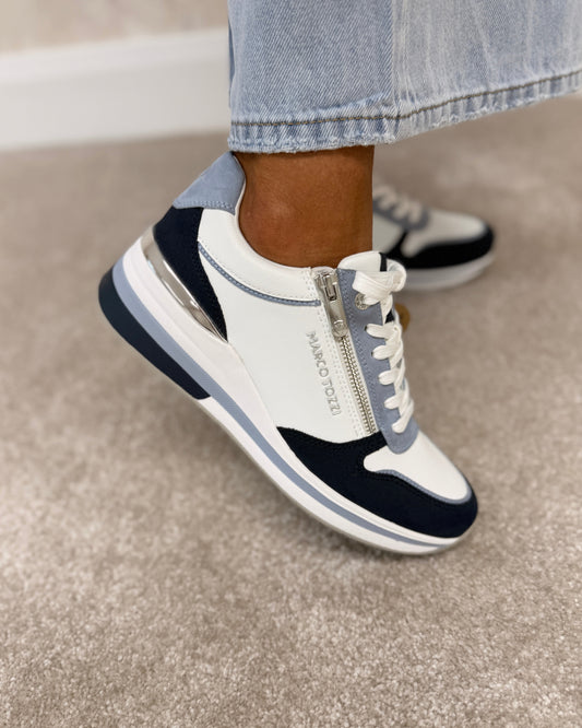 White Navy Trainers