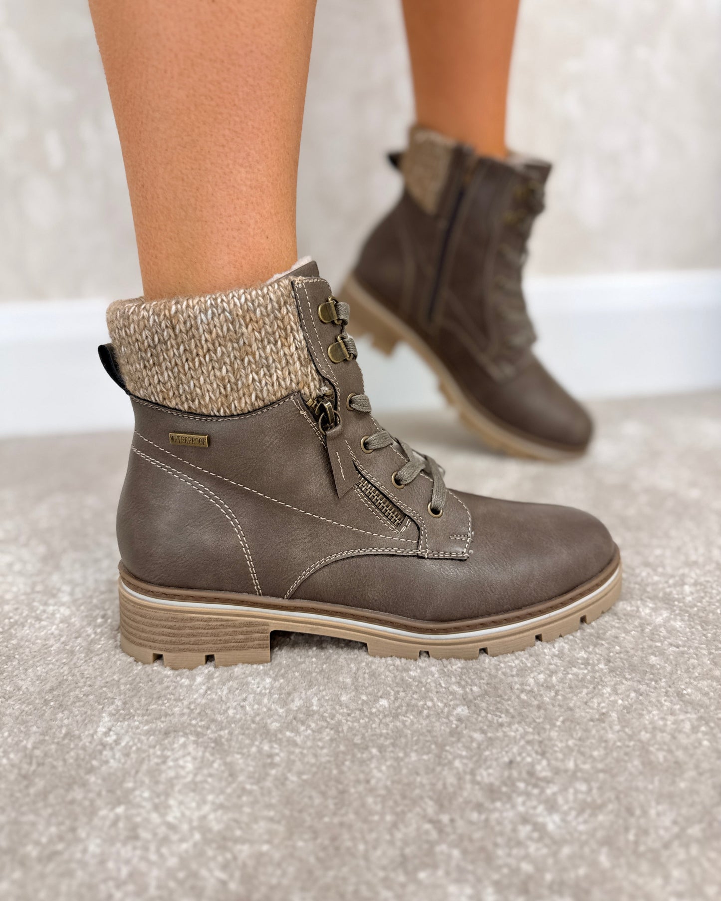 Chantelle taupe waterproof boot