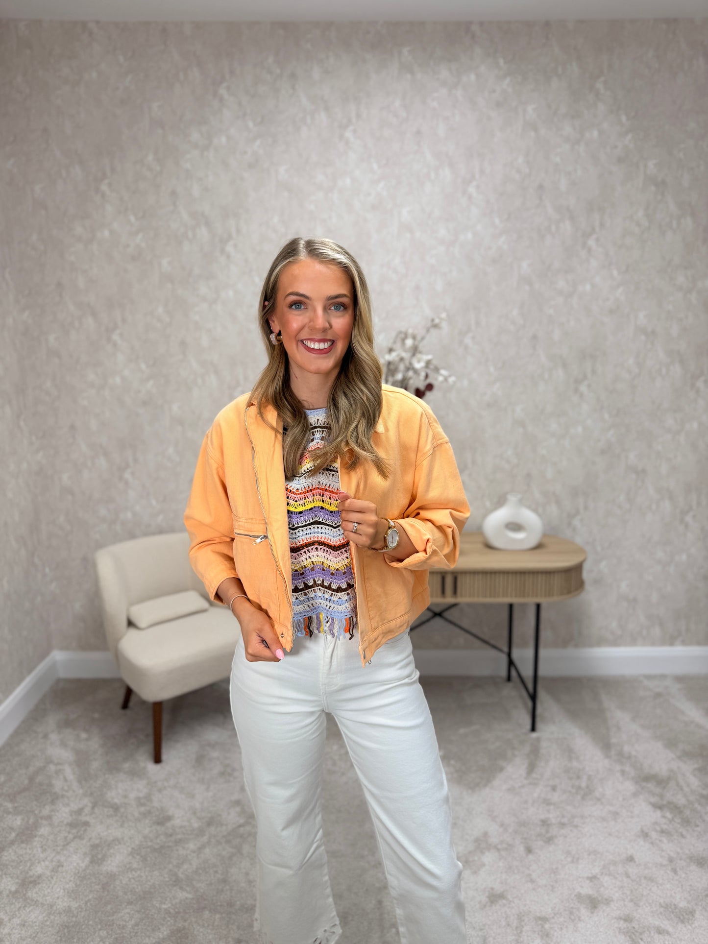 Orange Denim Canvas Jacket
