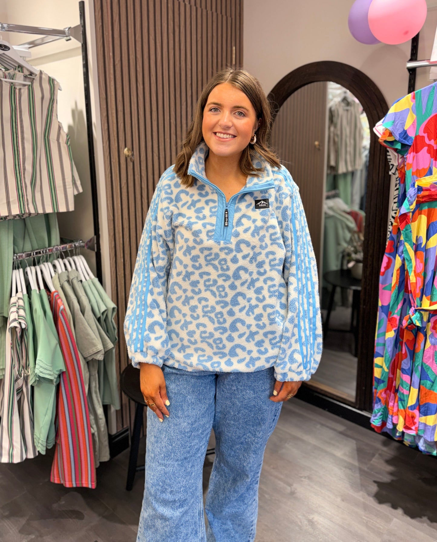 Blue Animal Print Fleece