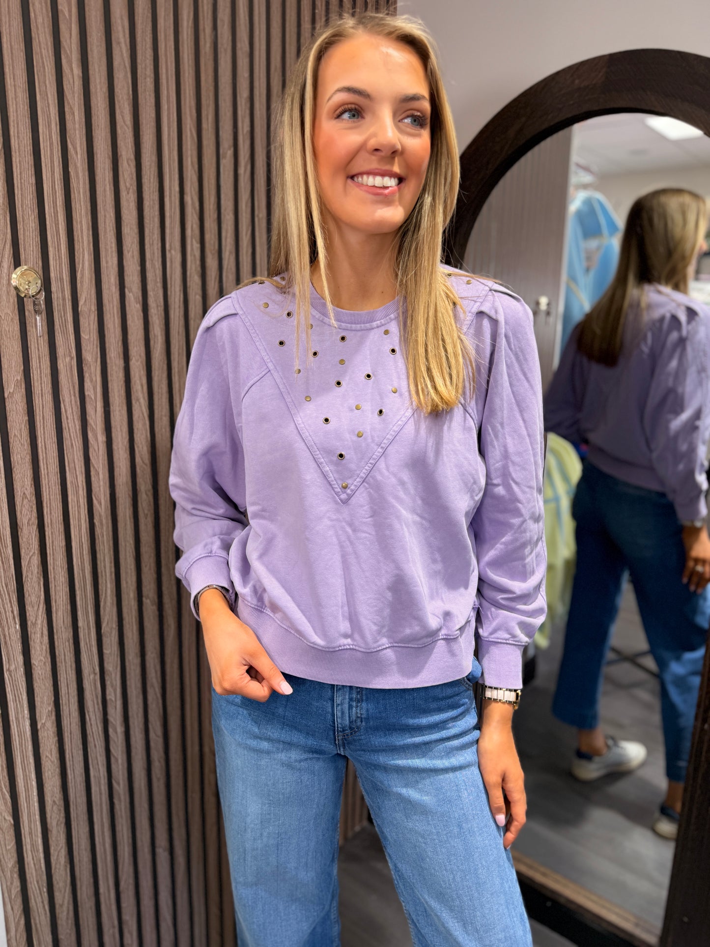 Purple Stud Sweatshirt 11296