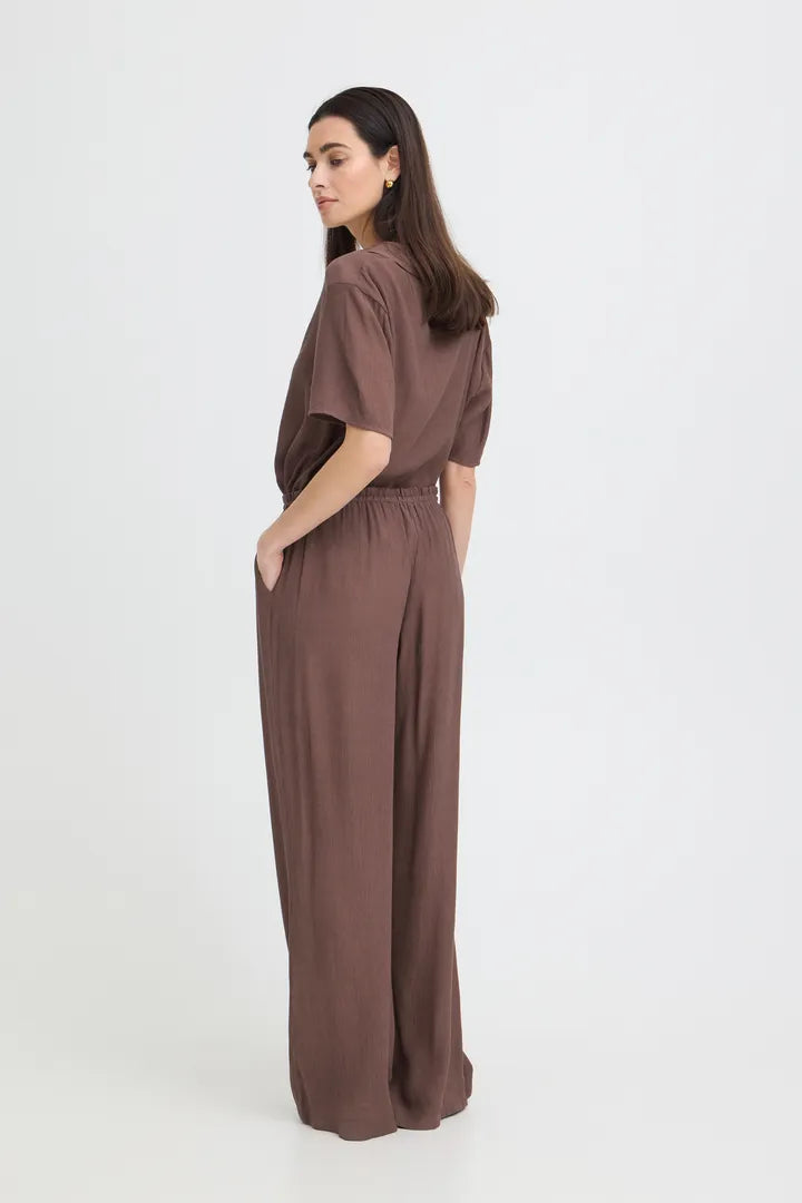 Brown Erolo Crepe Pants