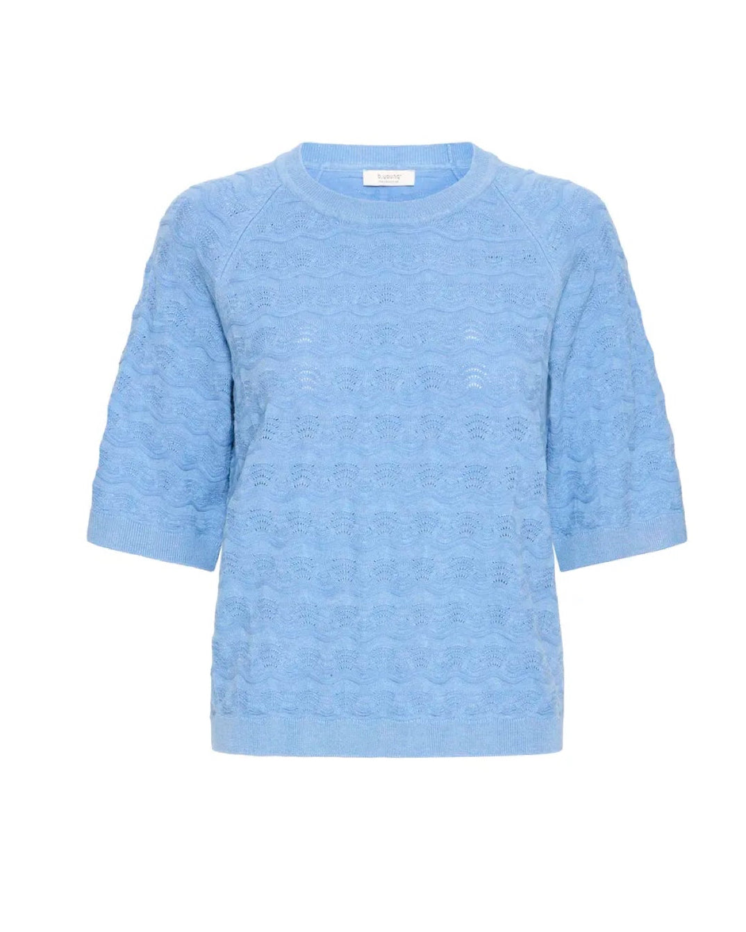 Morla Pointelle T Shirt Blue