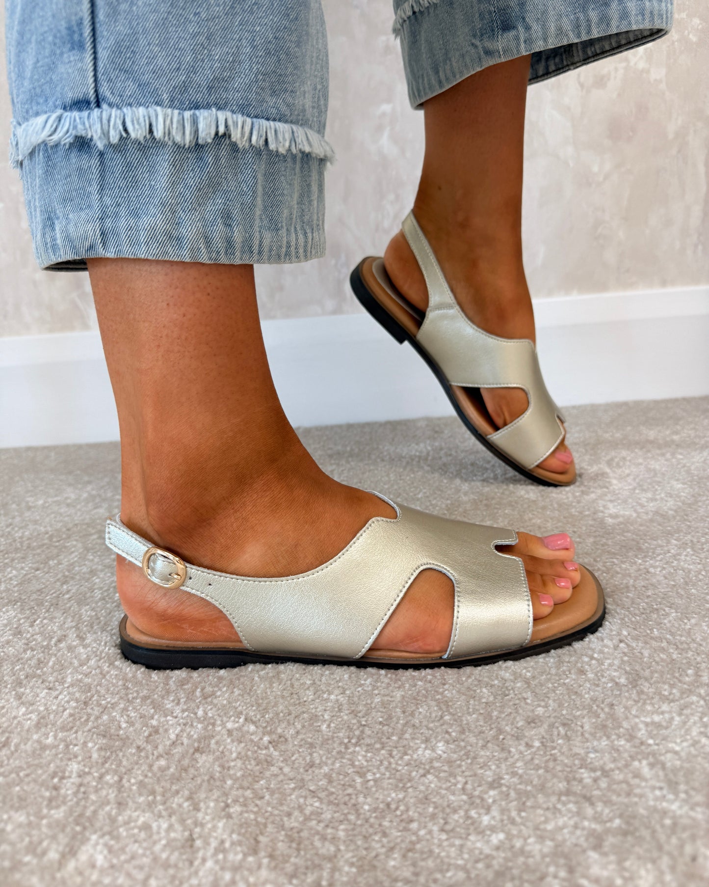 Husay One Gold Sandals
