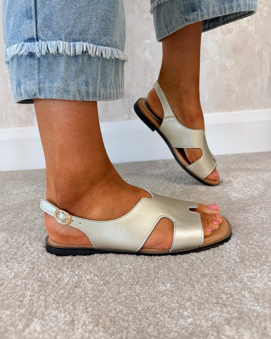 Husay One Gold Sandals
