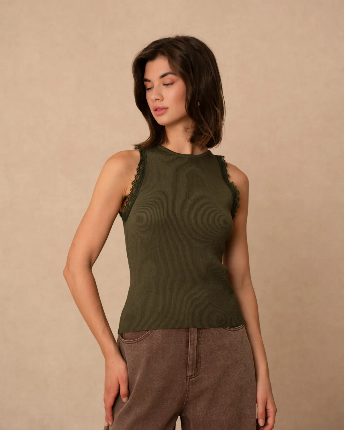 Green Lace Vest