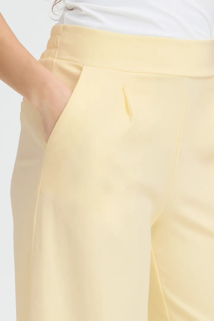 Kate Lemon Denim Wide Trousers