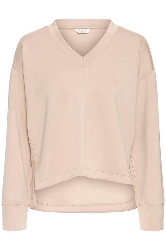 Pusti VNeck Cropped Blouse Stone