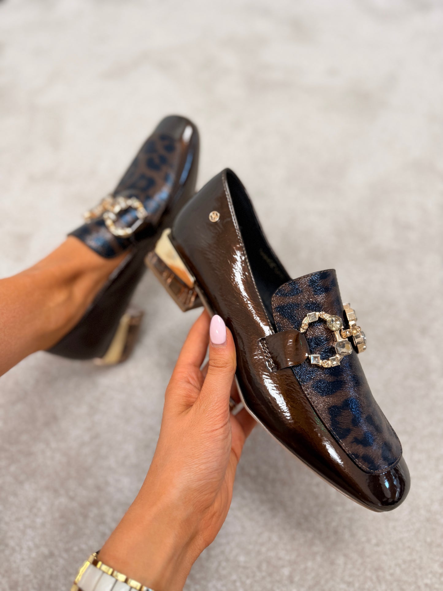 Hahoe One Topaz Cheetah loafers