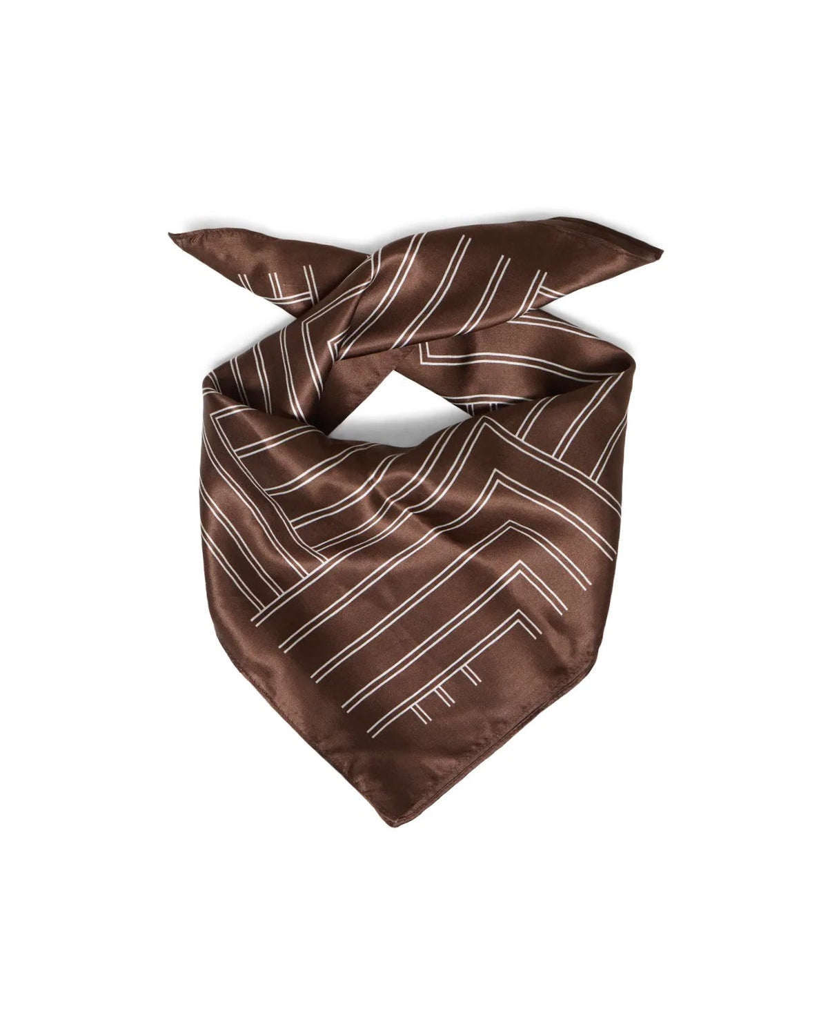 Wioletta Lines Scarf Brown