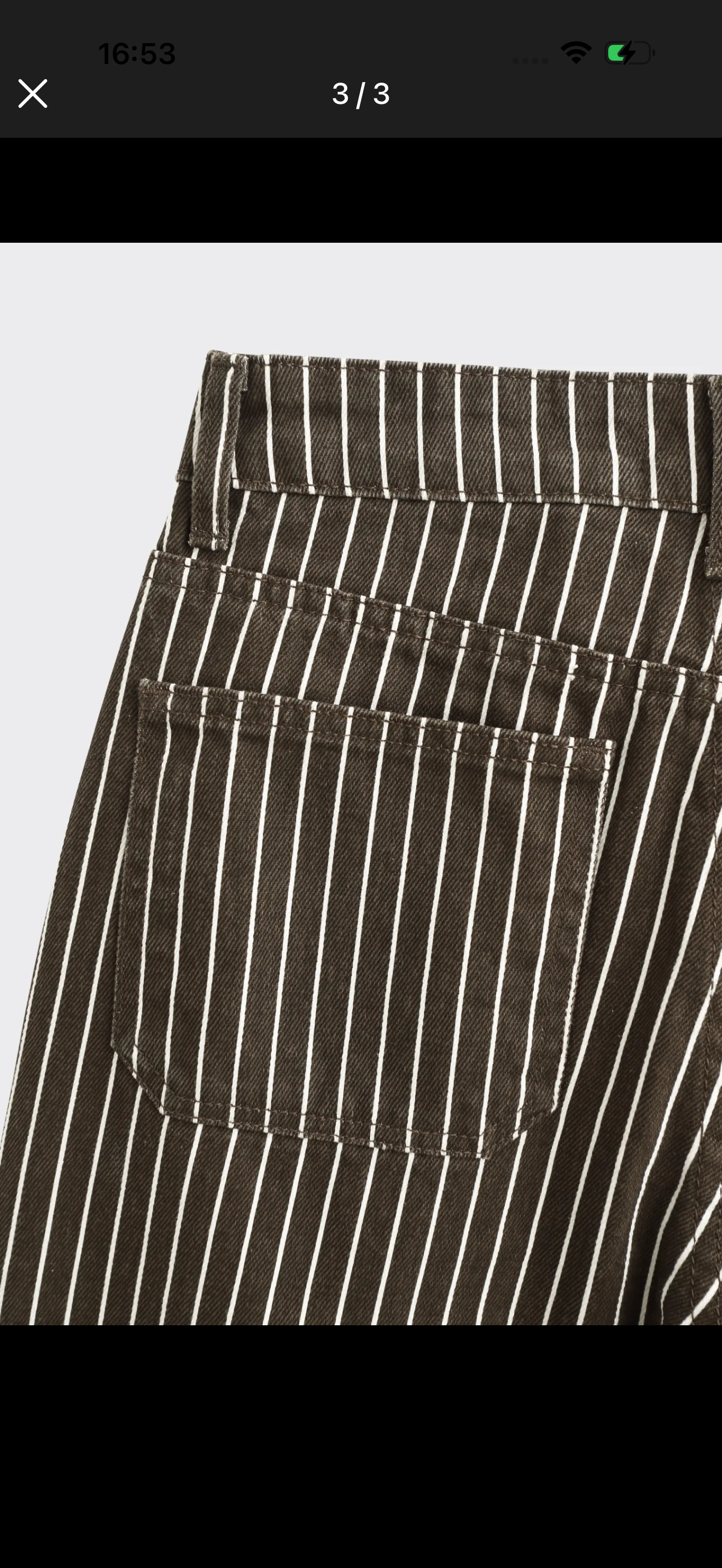 Sienna Pinstripe Wide Leg Jeans Brown