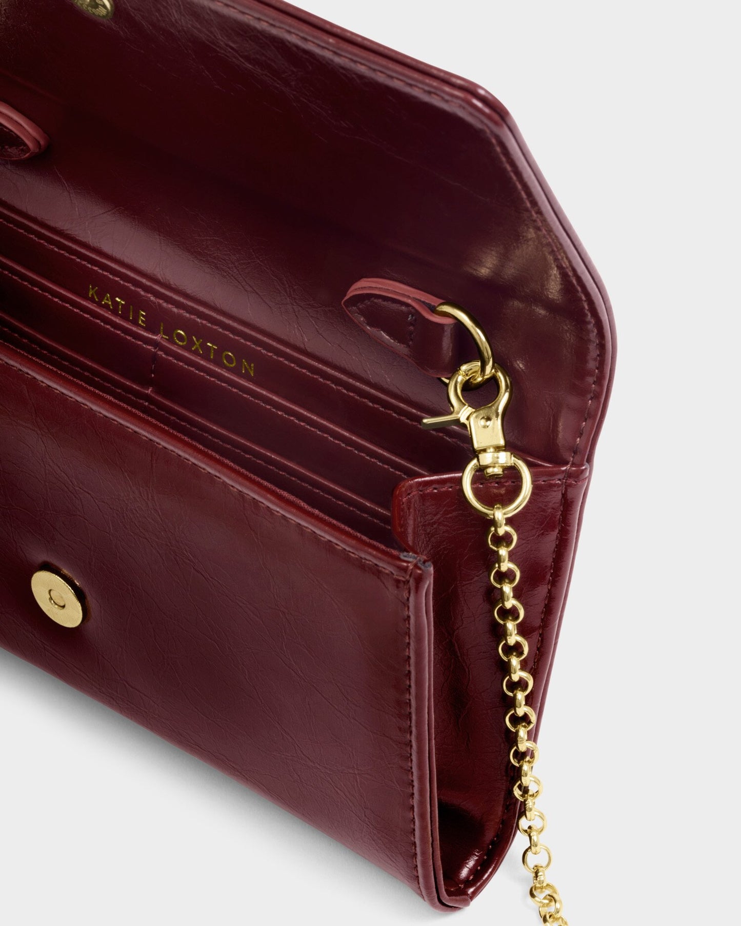 LKLB4194 Zea Patent Crackle Crossbody Purse Cherry