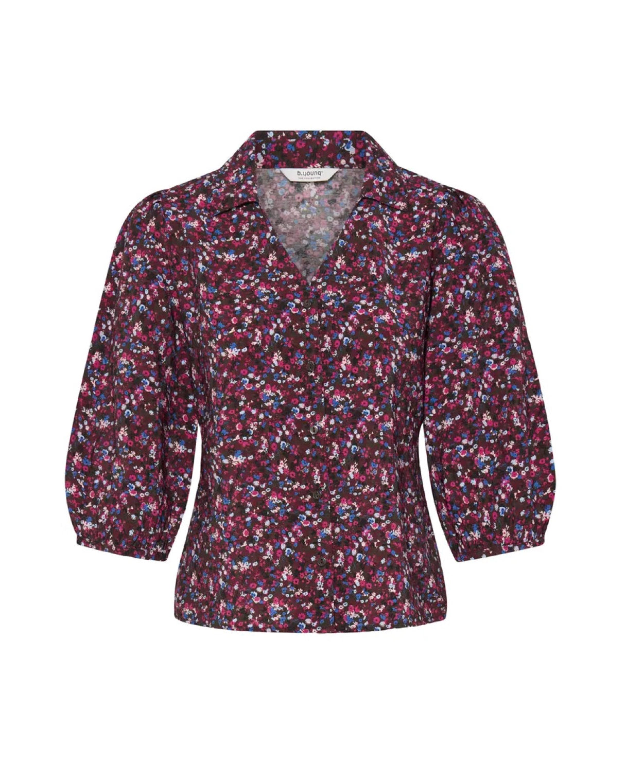Inari Burgundy Floral Shirt