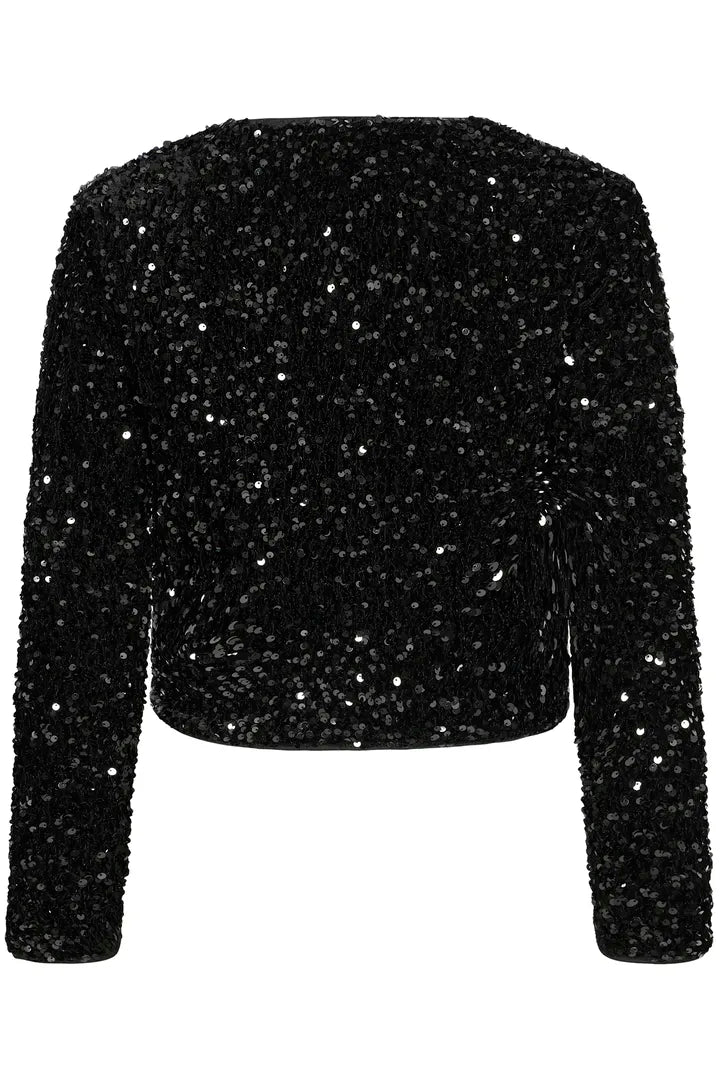 Paillet V Bow Jacket Black