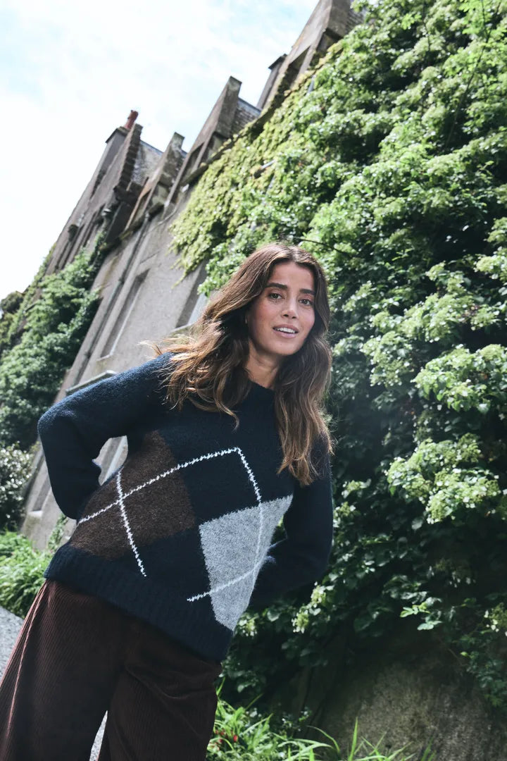 Bayana LS Argyle Knit