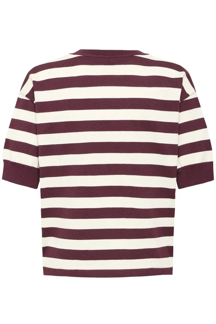 Morla T Shirt Burgundy/Cream