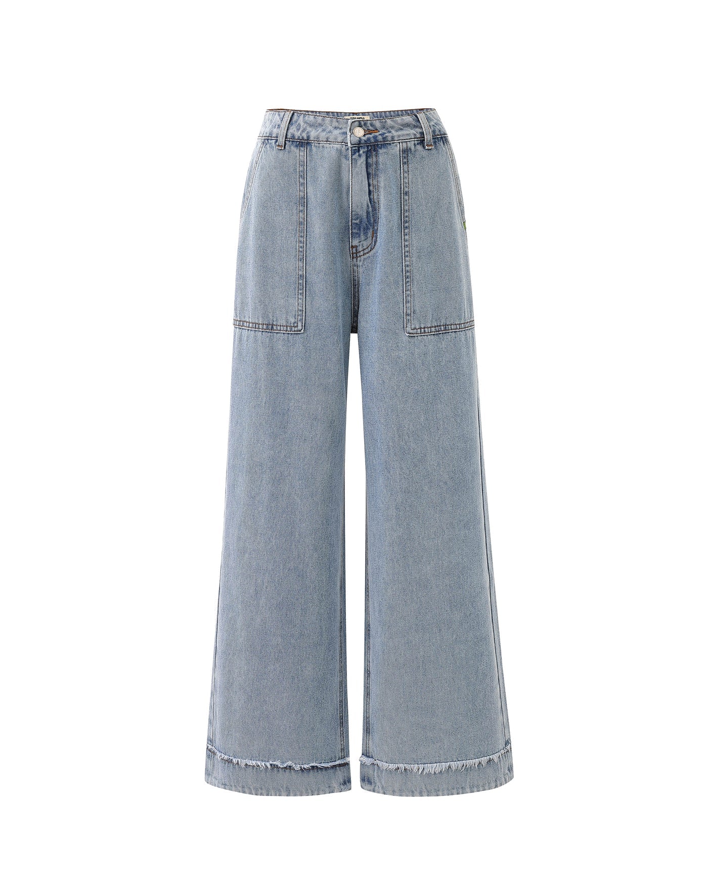 Distressed Hem Jeans