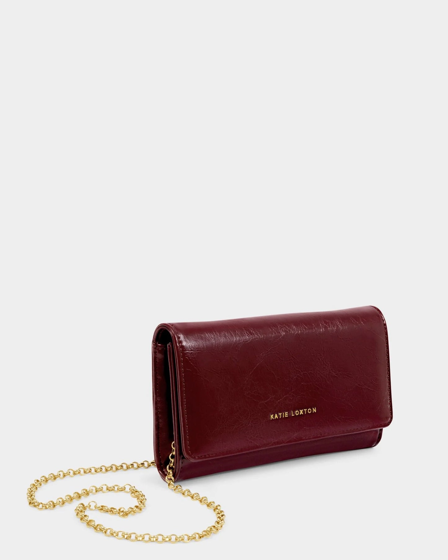 LKLB4194 Zea Patent Crackle Crossbody Purse Cherry