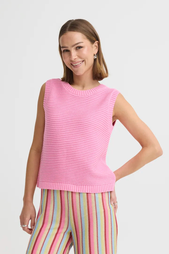 Dotties Waistcoat Azalea