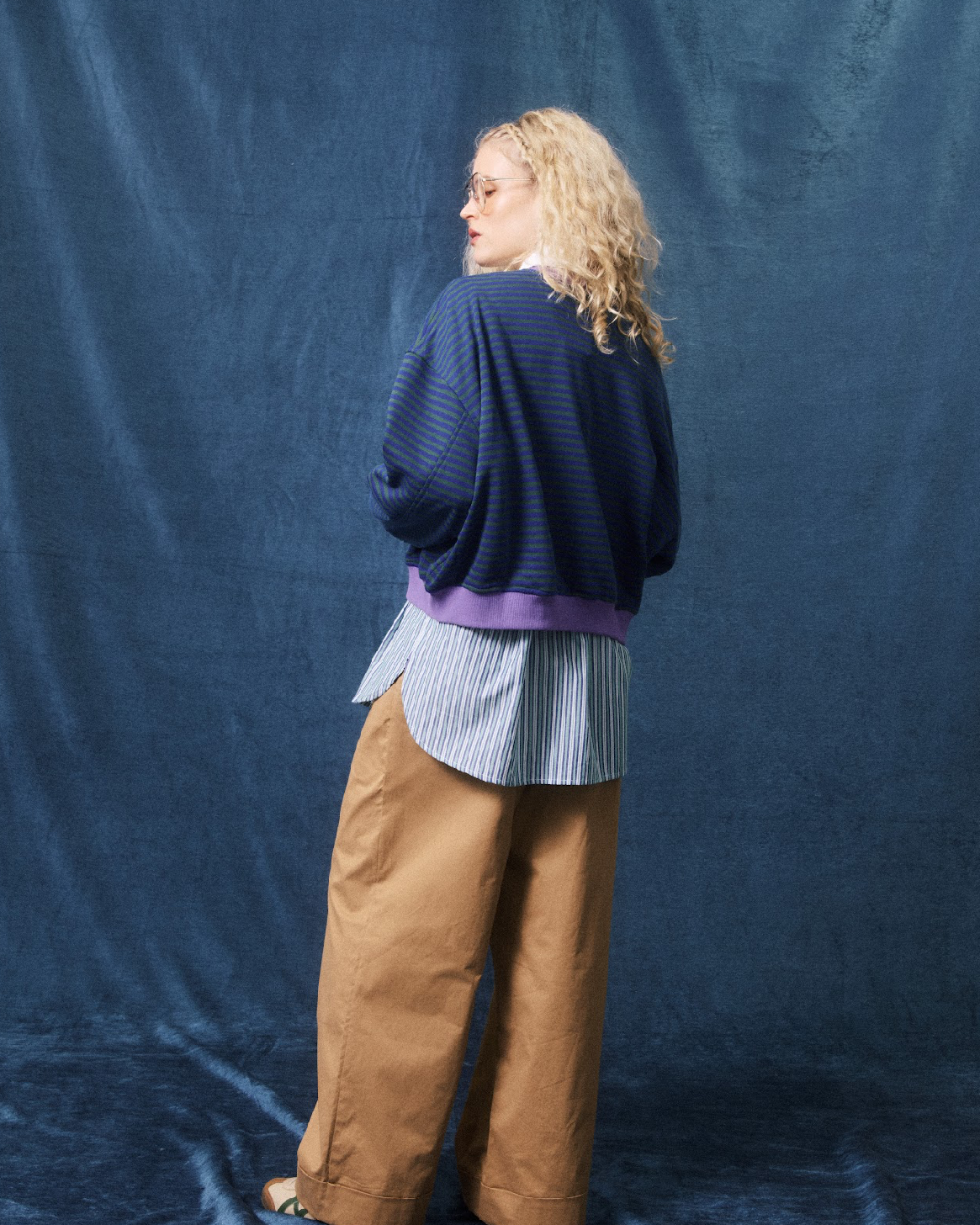 Blue Electric Stripe Sweatshirt