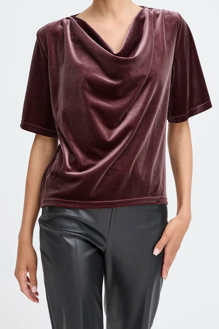 Perlina Draping Blouse Velvet