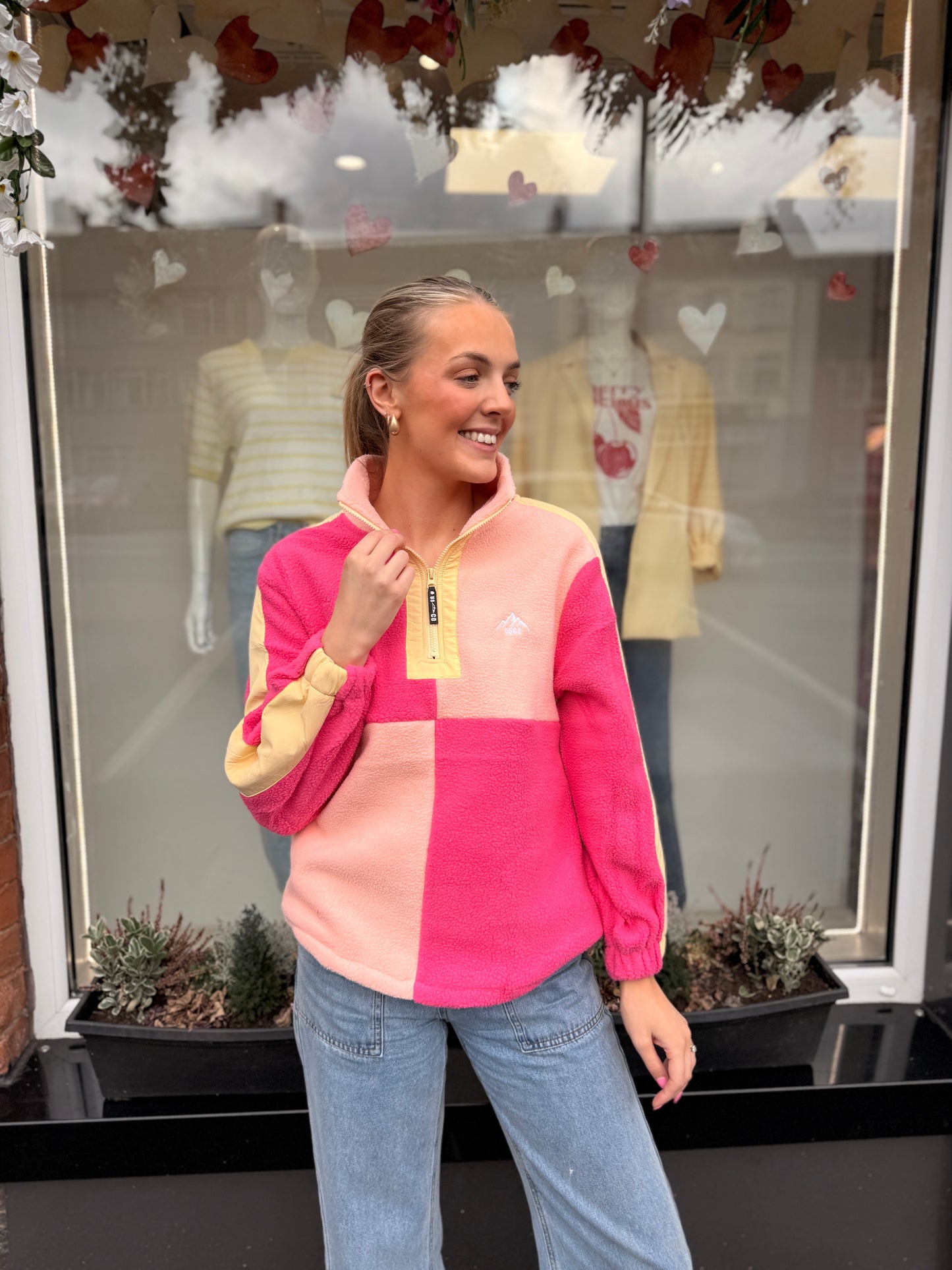 Candy Pink Orange Multi Fleece