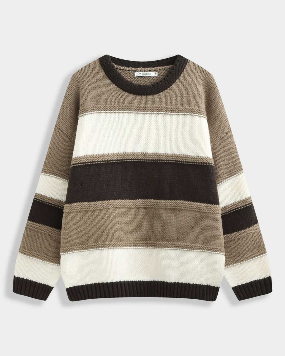 Lola Stripe Jumper Brown/Cream