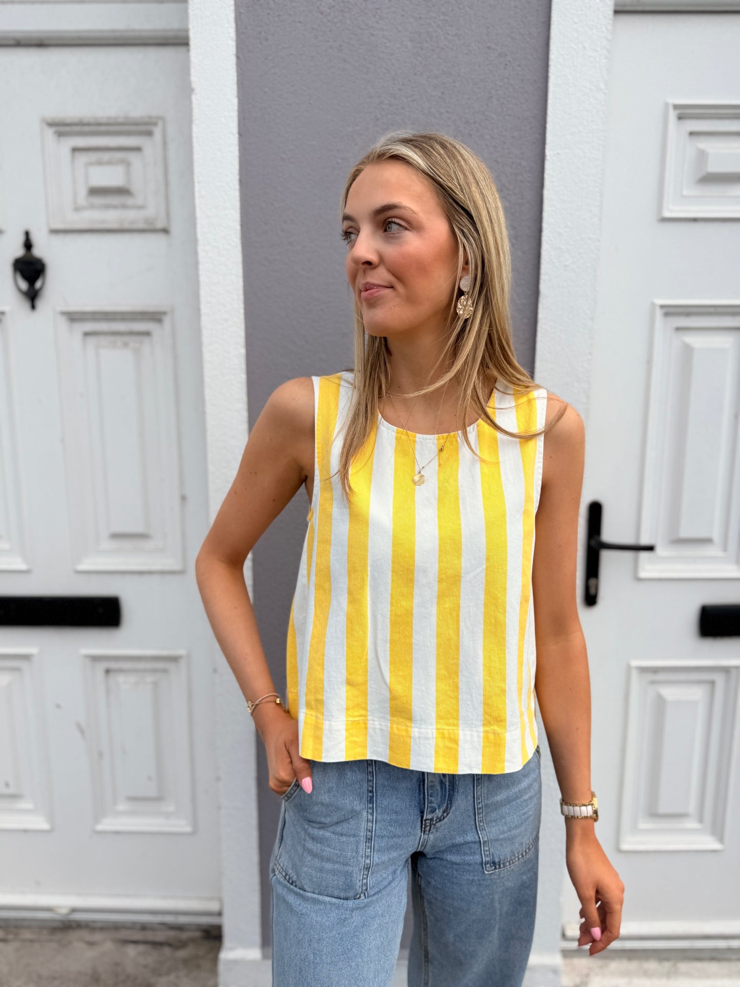 Lemon Striped Top