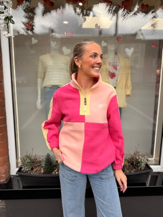 Candy Pink Orange Multi Fleece